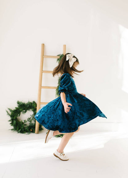 Crushed Blue Pippa Dress