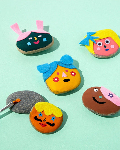 Cool Faces Rock Painting Kit
