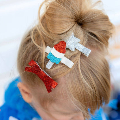 Patriotic Pop Clip Set - Fourth of July - Kids Hair