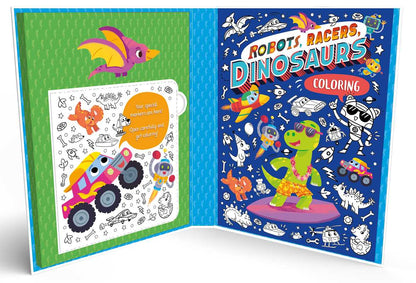 Robots, Racers, Dinosaurs Coloring Set by IglooBooks