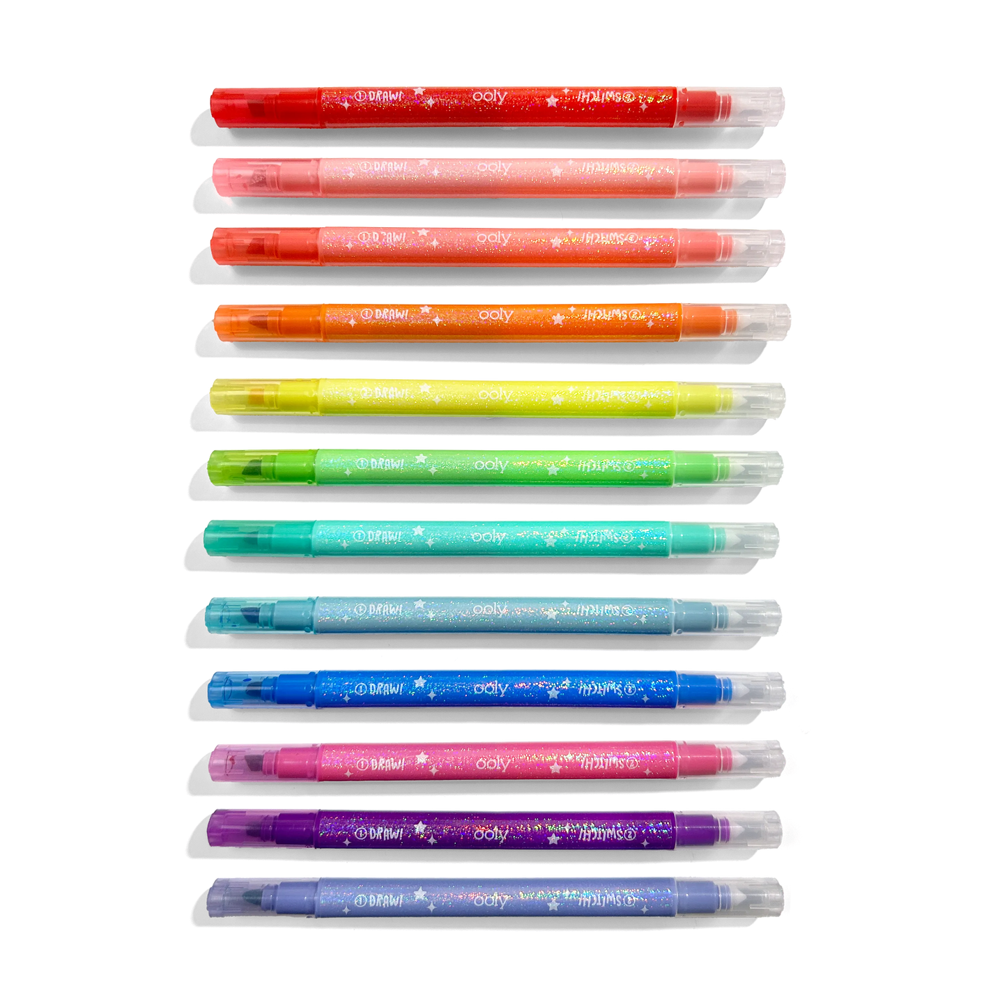 Sparkle Glittery Color Changing Markers (Set of 12)