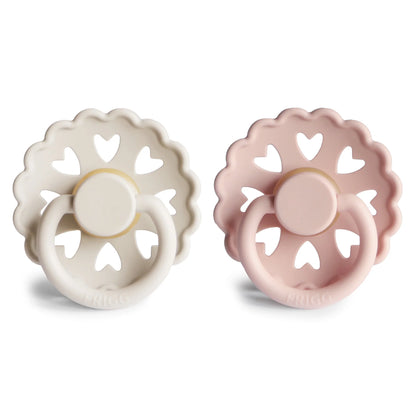 FRIGG Andersen Fairytale Natural Rubber Pacifier 2-Pack - Cream/Blush