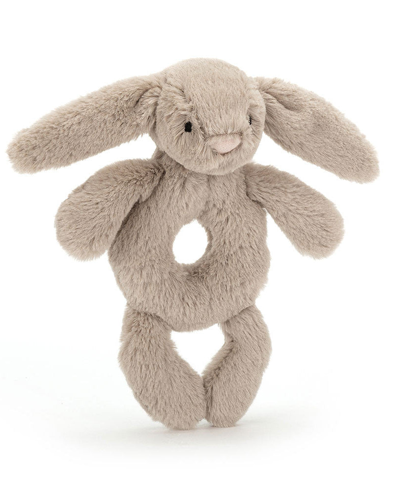 Bashful Beige Bunny Ring Rattle