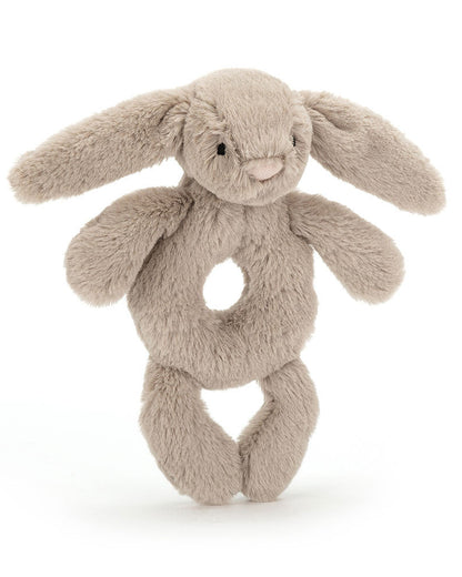 Bashful Beige Bunny Ring Rattle