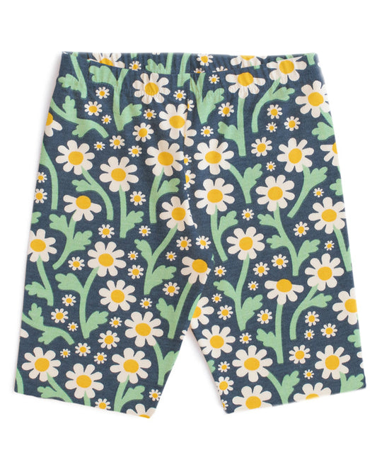 Bike Shorts - Bold Daisies Navy