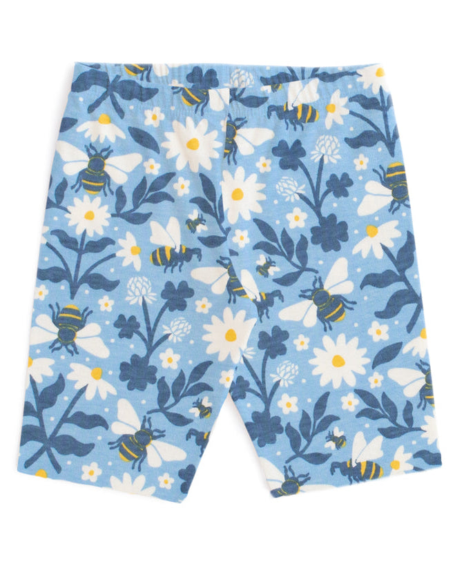 Bike Shorts- Bees Blue