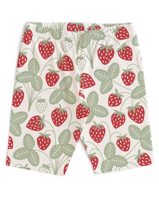 Bike Shorts- Strawberries Red & Green