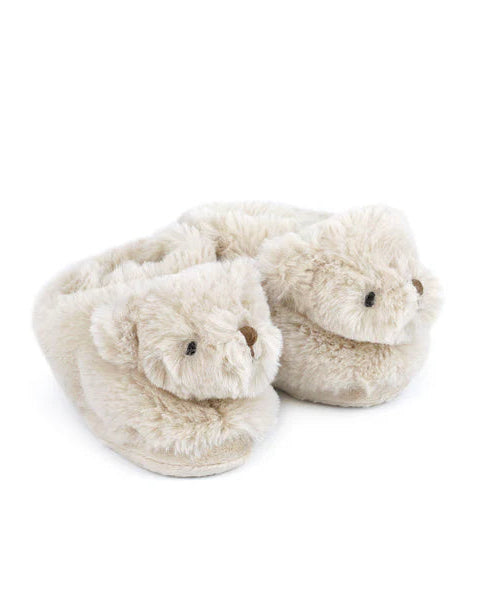 Tan Bear Baby Booties