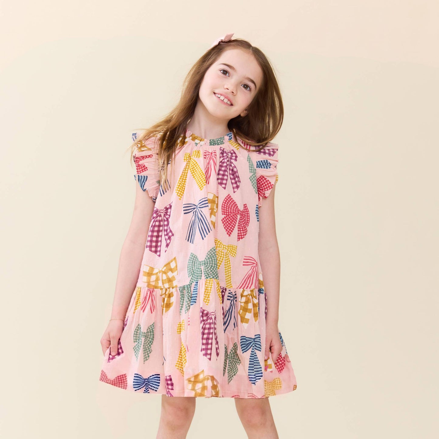 Patterned Bows- Harper Dress