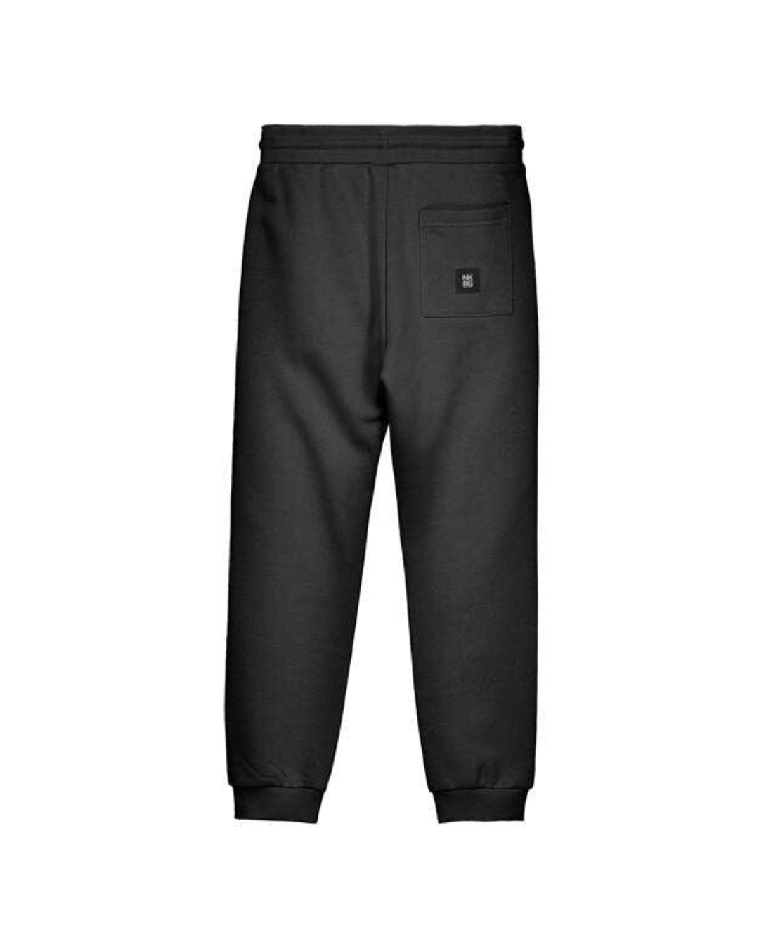 Basic Cuffed Fleece Trousers- Black