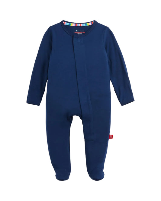 Blue Solid Modal Footie
