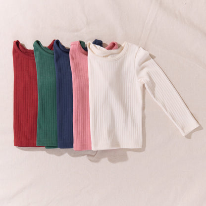 Seesaw Long Sleeve Rib T-Shirt- Navy