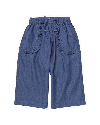 Bailey Ruffle Pants- Chambray