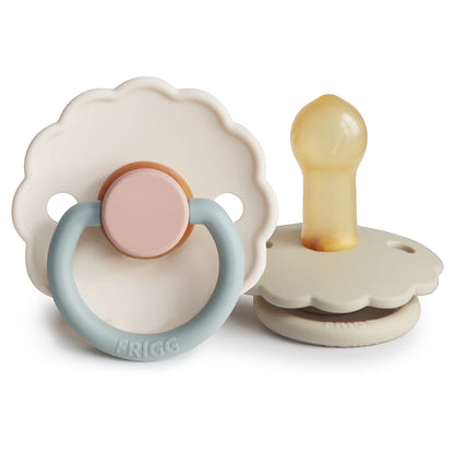 Daisy Natural Rubber Pacifier 2-Pack - Cotton Candy/Sandstone