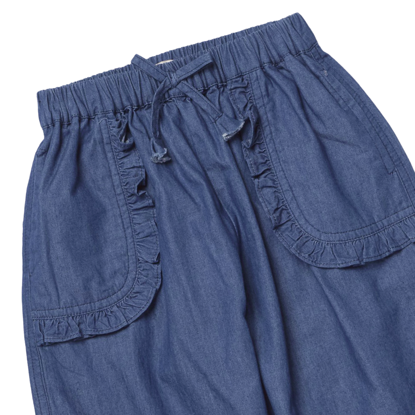 Bailey Ruffle Pants- Chambray