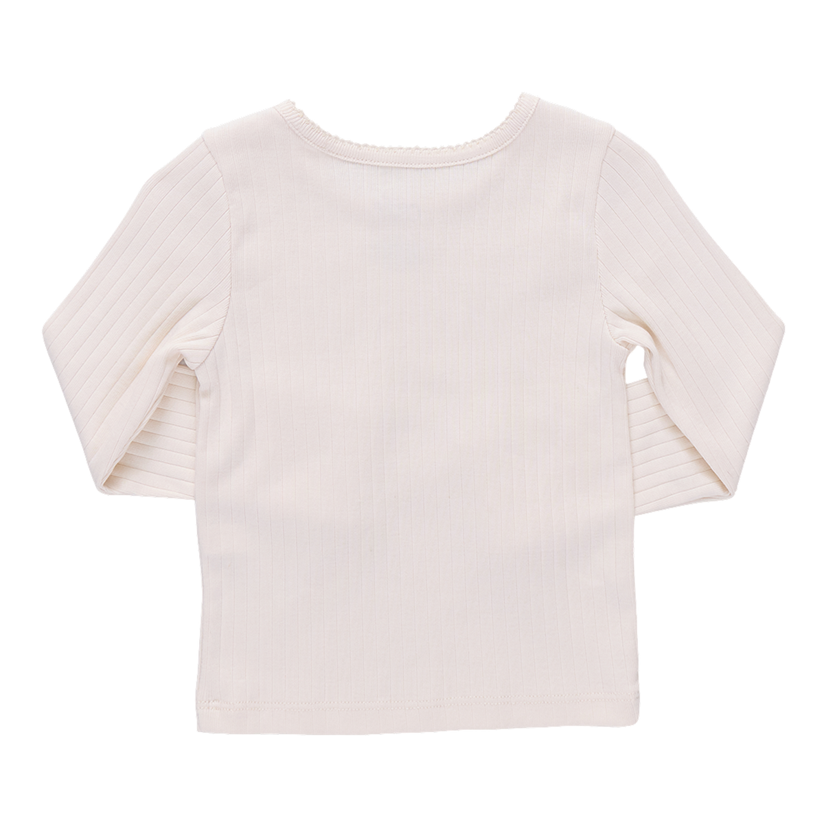 Seesaw Long Sleeve Rib T-shirt- Cream