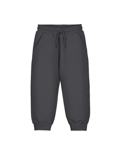 Basic Cuffed Fleece Trousers- Blackboard