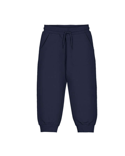 Basic Cuffed Fleece Trousers- Navy