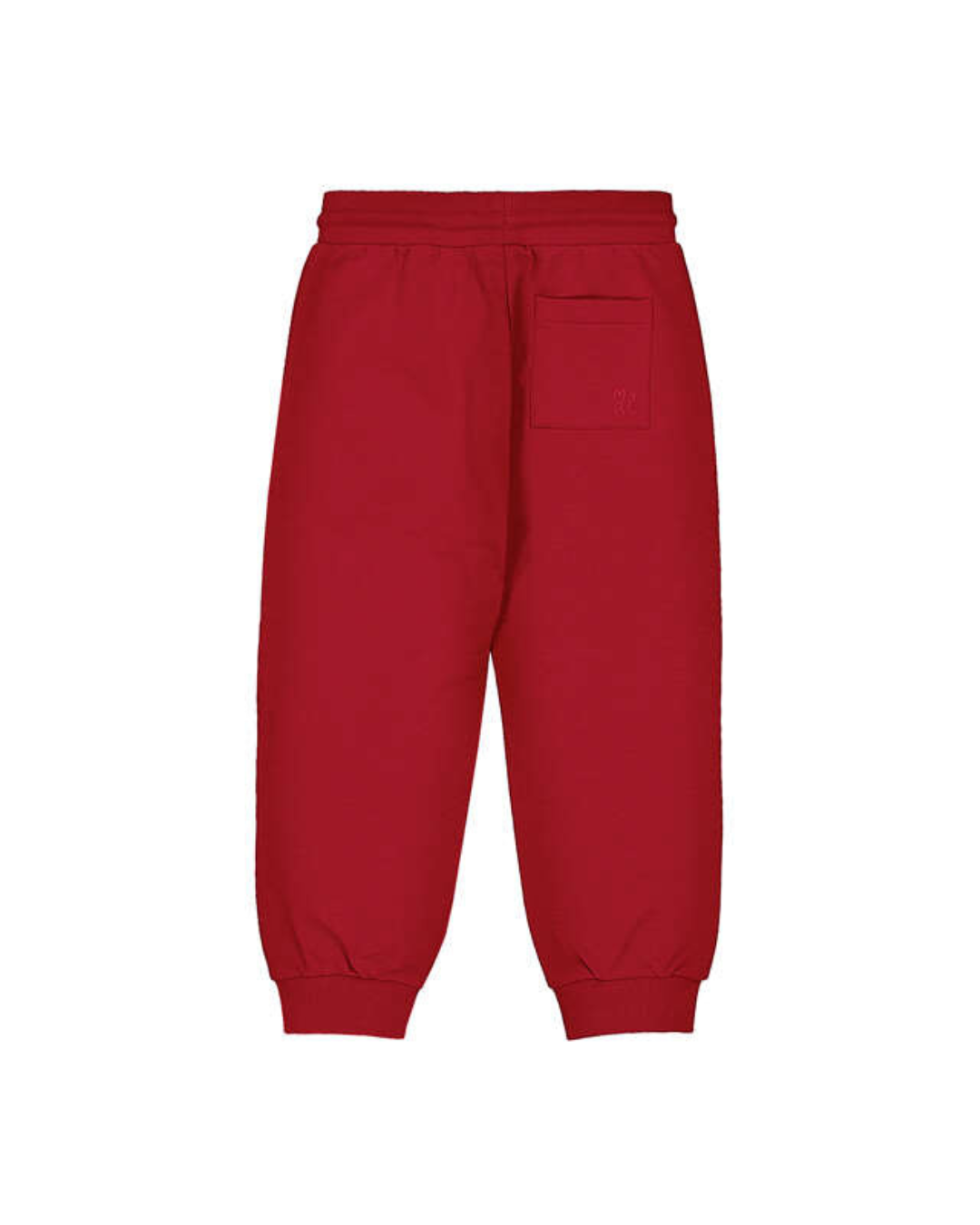 Basic Cuffed Fleece Trousers- Red