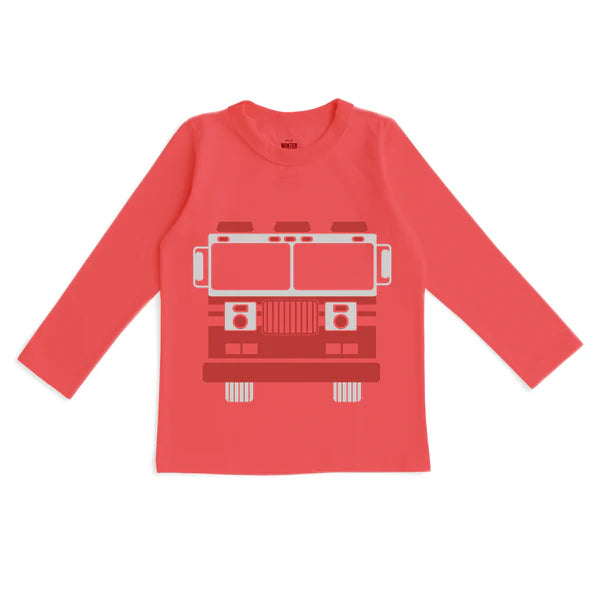 Firetruck Scarlet Red Long-Sleeve Tee