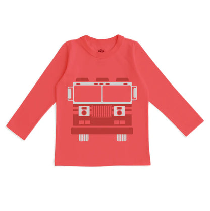 Firetruck Scarlet Red Long-Sleeve Tee