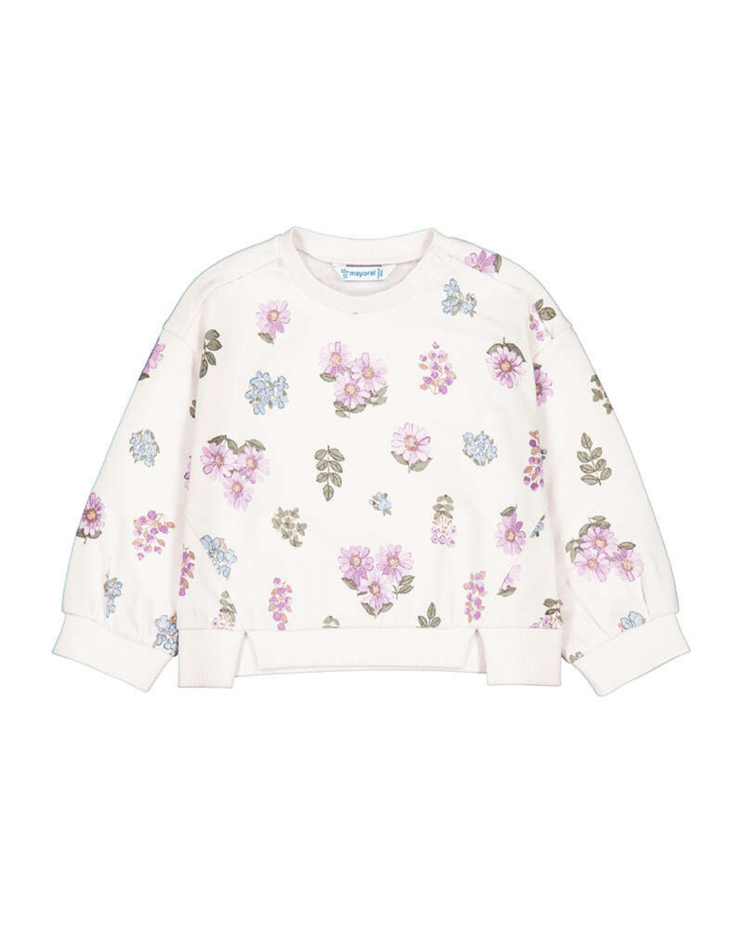 Floral Fleece Pullover- Soy