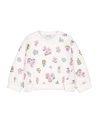 Floral Fleece Pullover- Soy