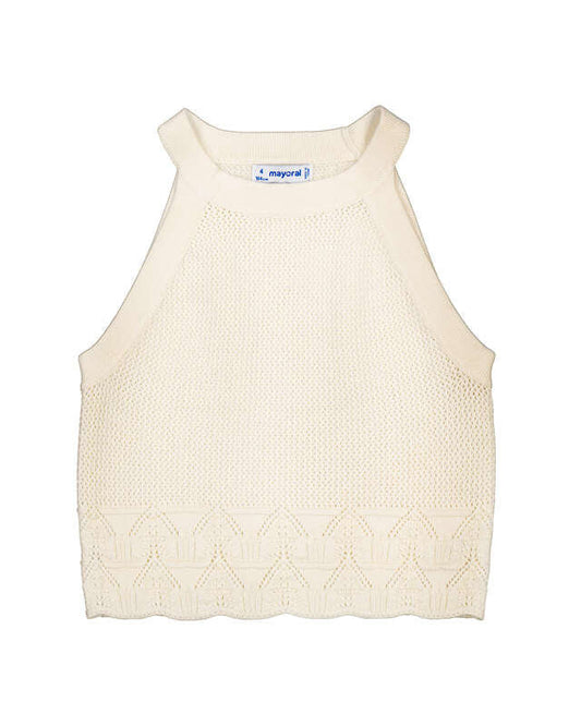 Chickpea Crochet Knit Top