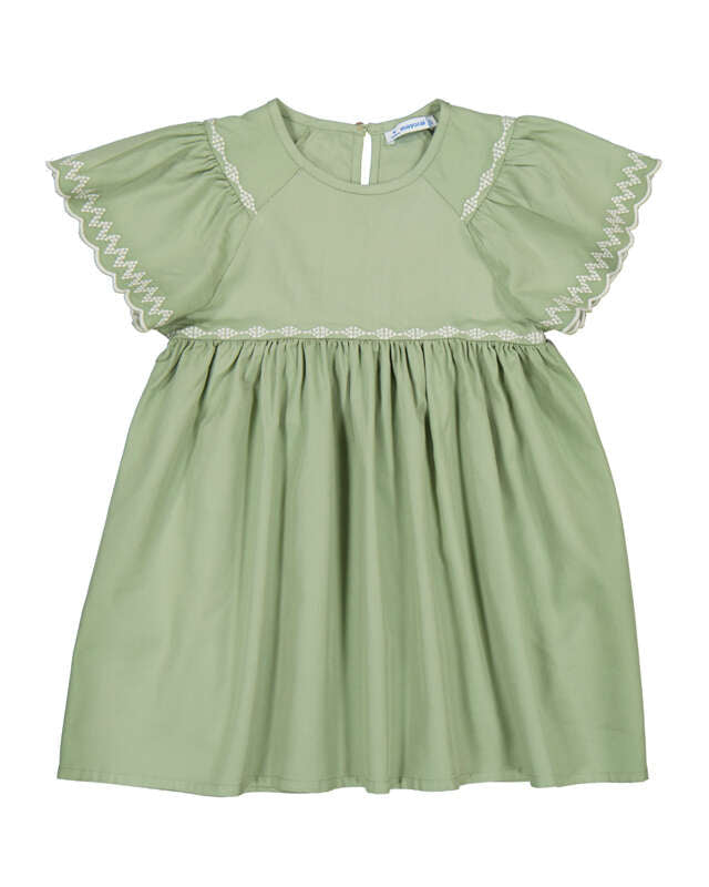 Moss Scalloped Embroidered Dress