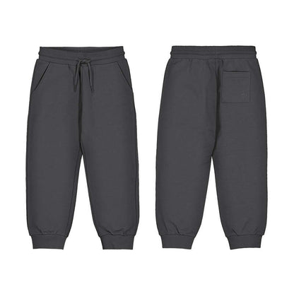 Basic Cuffed Fleece Trousers- Blackboard