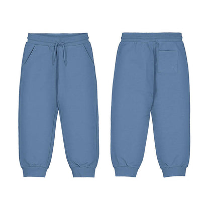 Basic Cuffed Fleece Trousers- Glacial