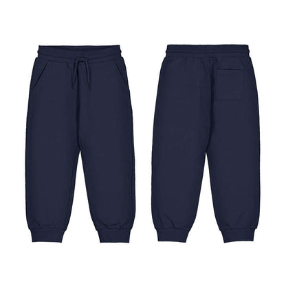 Basic Cuffed Fleece Trousers- Navy