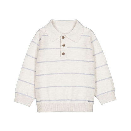 Long Sleeve Knit Polo- H.Stone