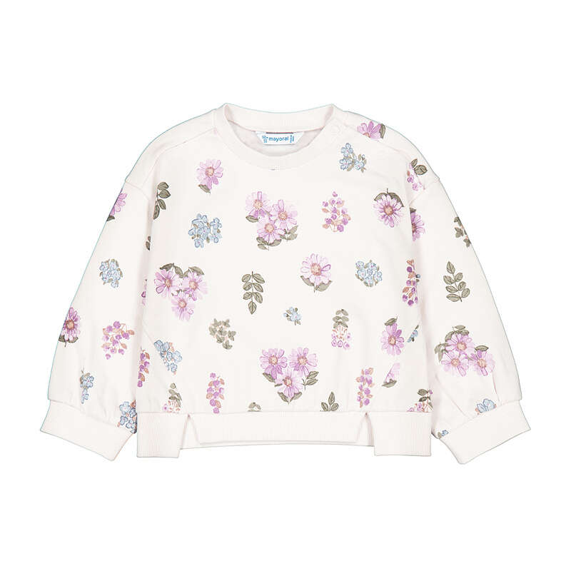 Floral Fleece Pullover- Soy