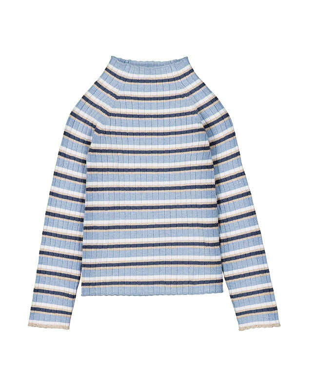 Knit Mockneck- Sky Mix