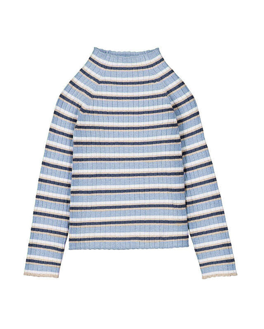 Knit Mockneck- Sky Mix