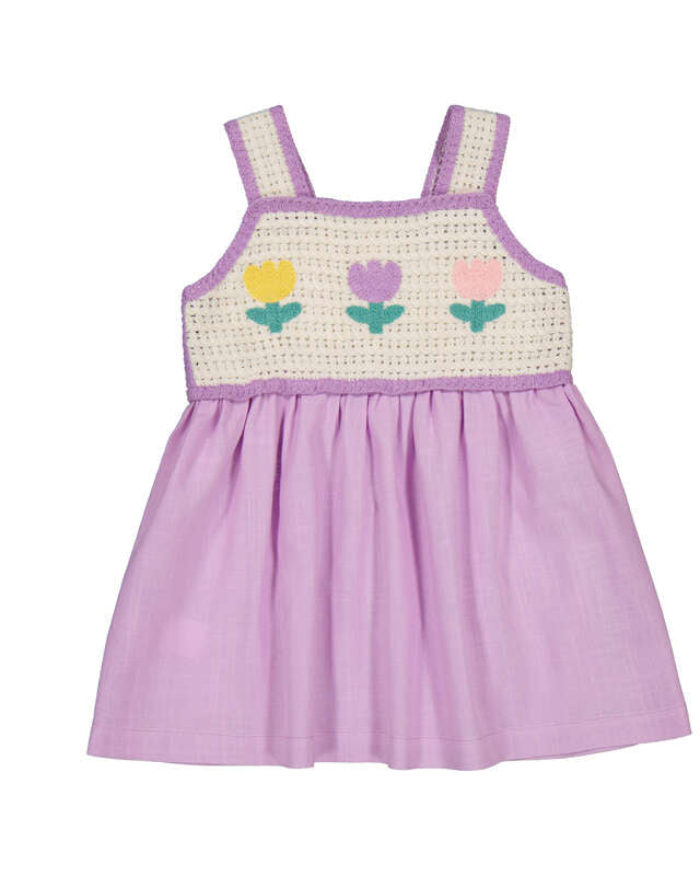 Lilac Crochet Tulip Dress