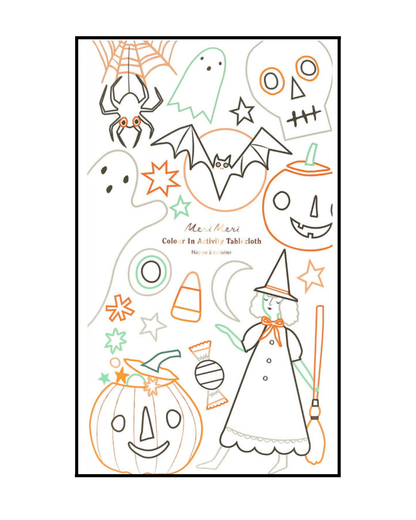 Halloween Color In Activity Tablecloth