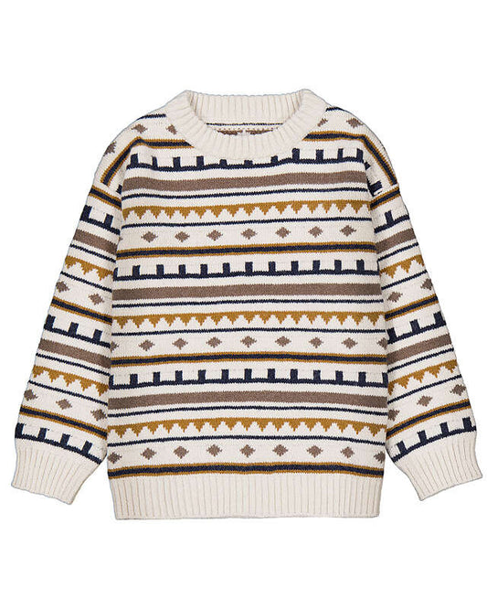 Jacquard jumper- Oat