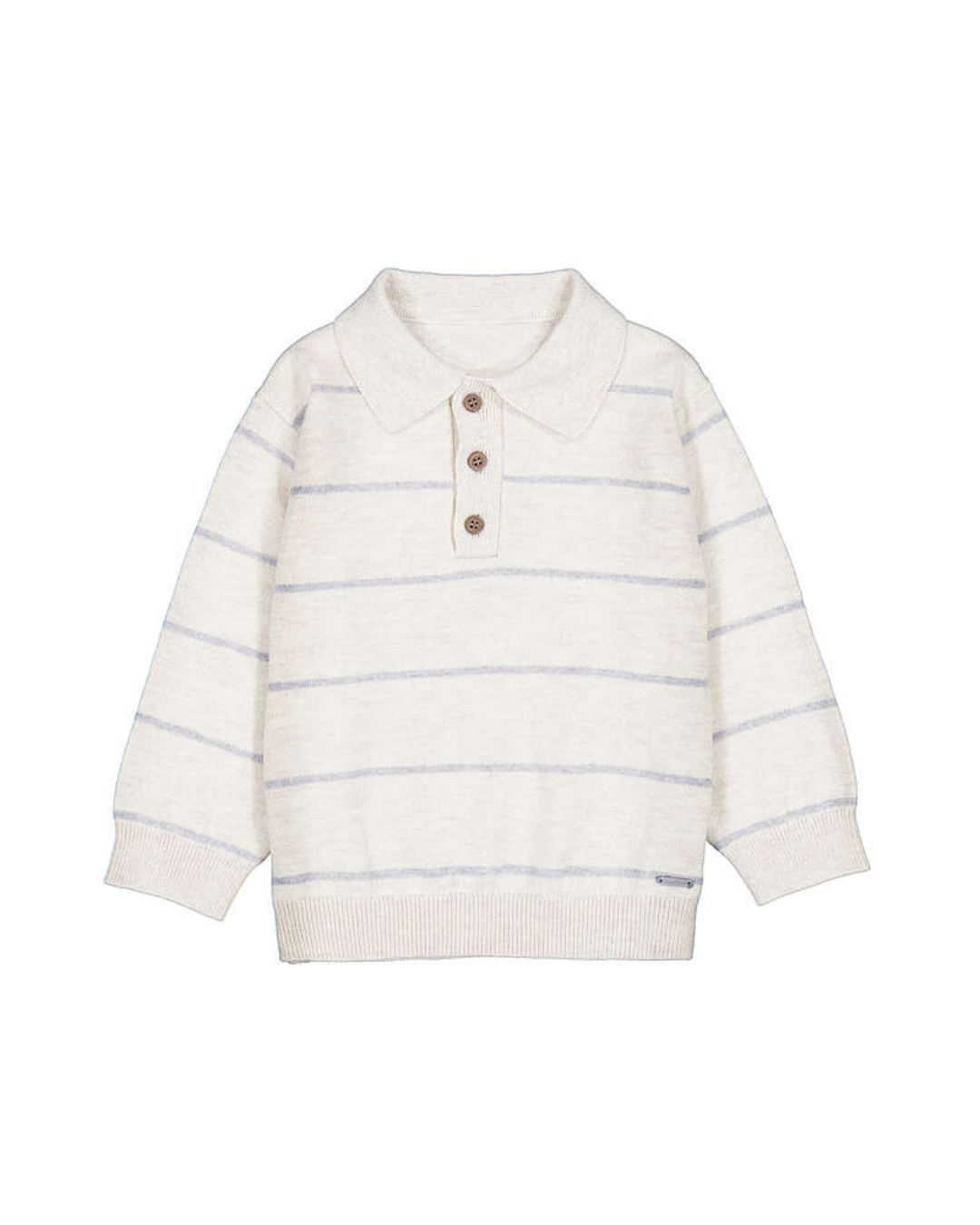 Long Sleeve Knit Polo- H.Stone