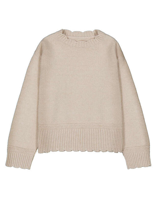 Knitted smooth sweater- Beige vigo