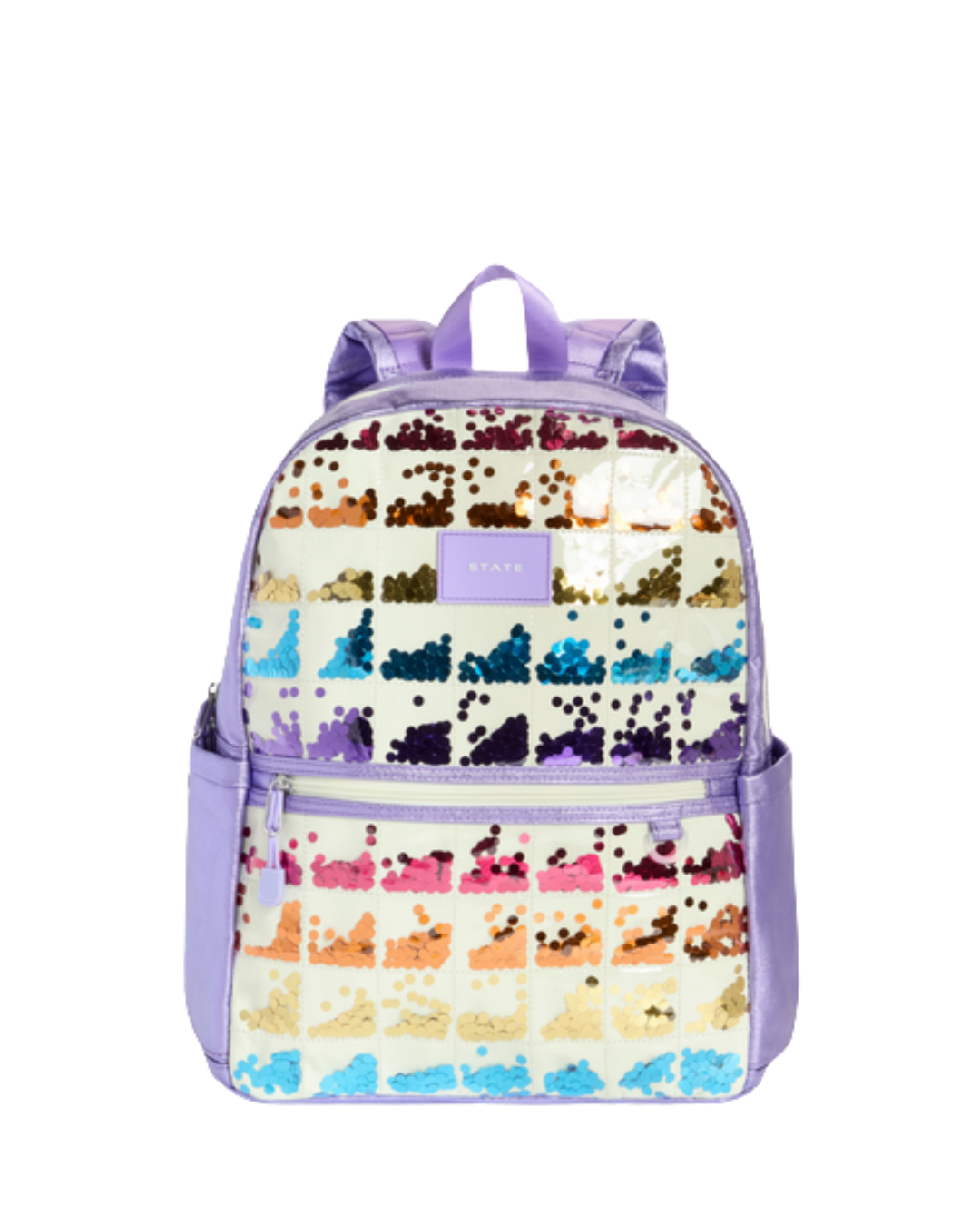 Kane Double Pocket Backpack- Lilac Quilt