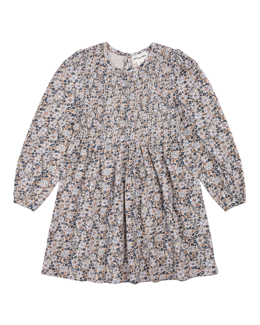 Long Sleeve Dress- Beige
