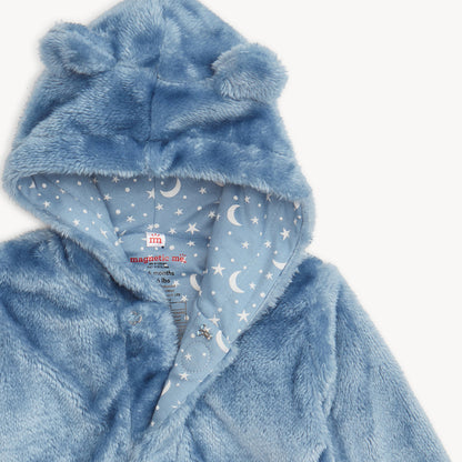 Winter Sky Minky Magnetic Bear Jacket