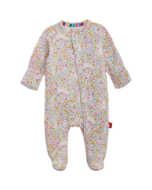 Bunny Blossom Ruffle Magnetic Footie