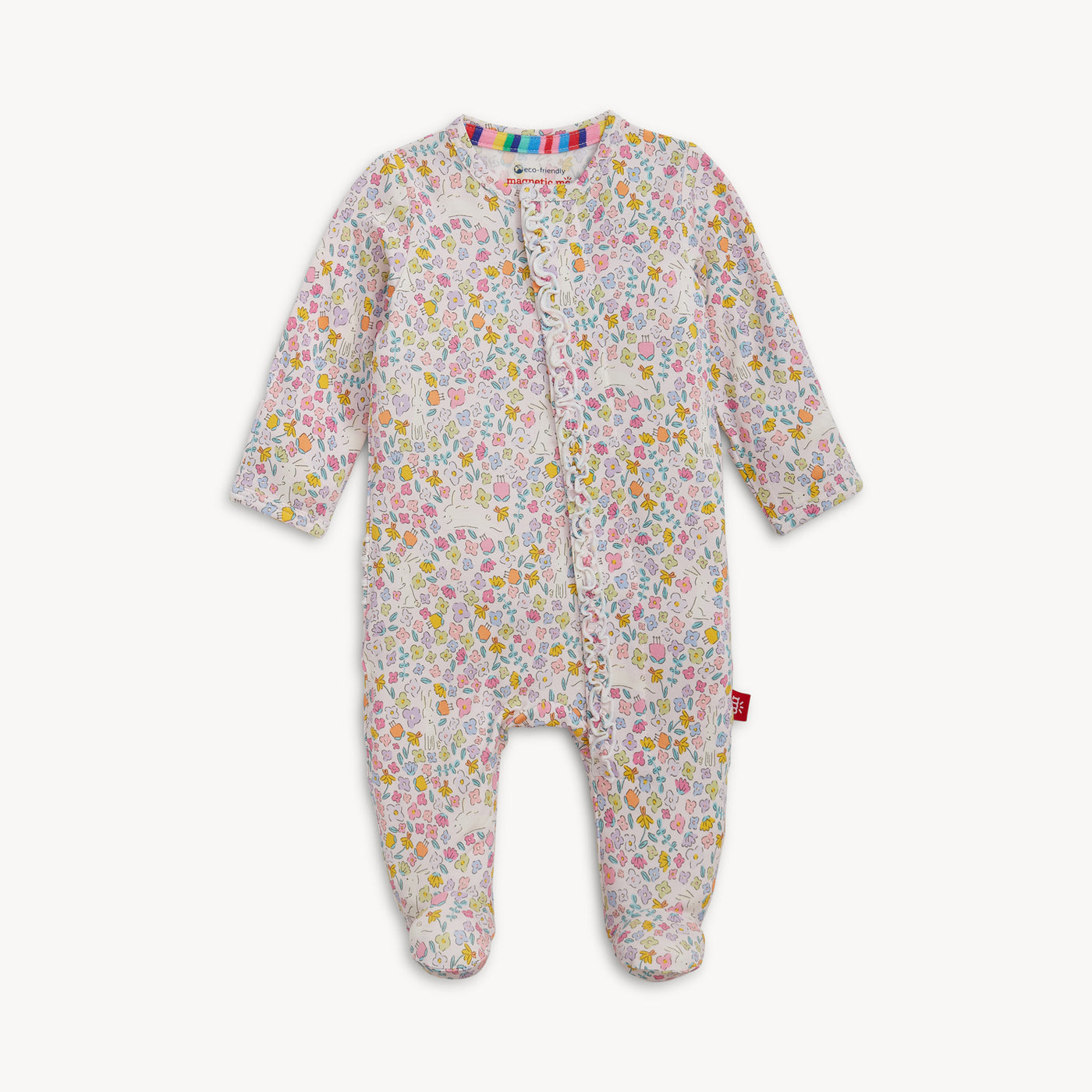 Bunny Blossom Ruffle Magnetic Footie
