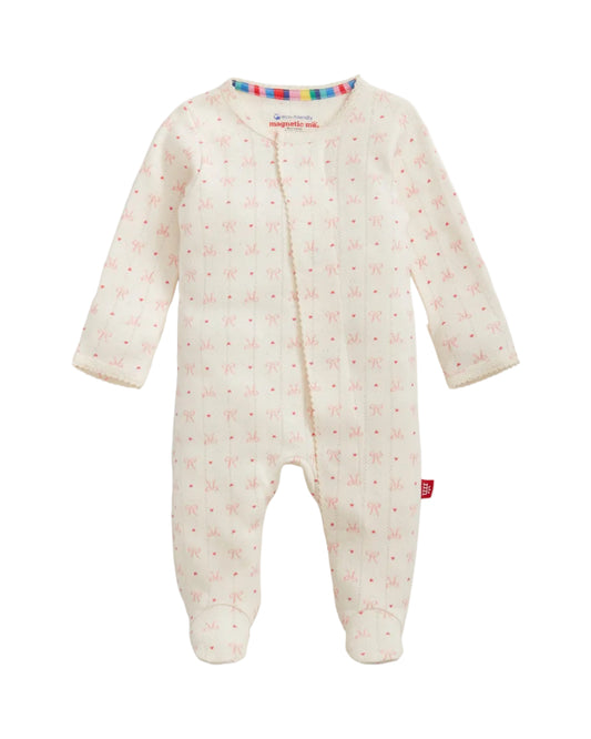 Heart & Bows Pointelle Footie