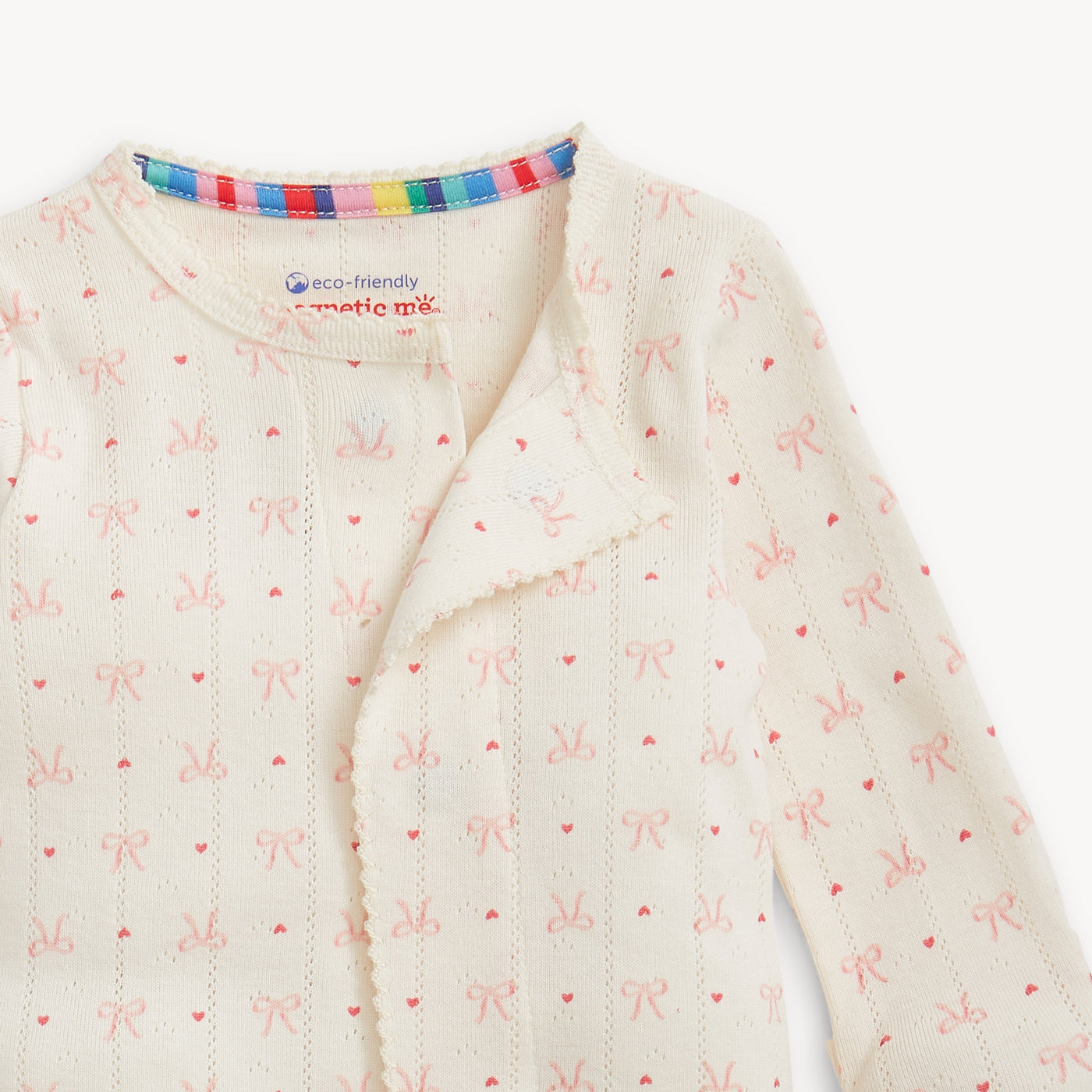 Heart & Bows Pointelle Footie