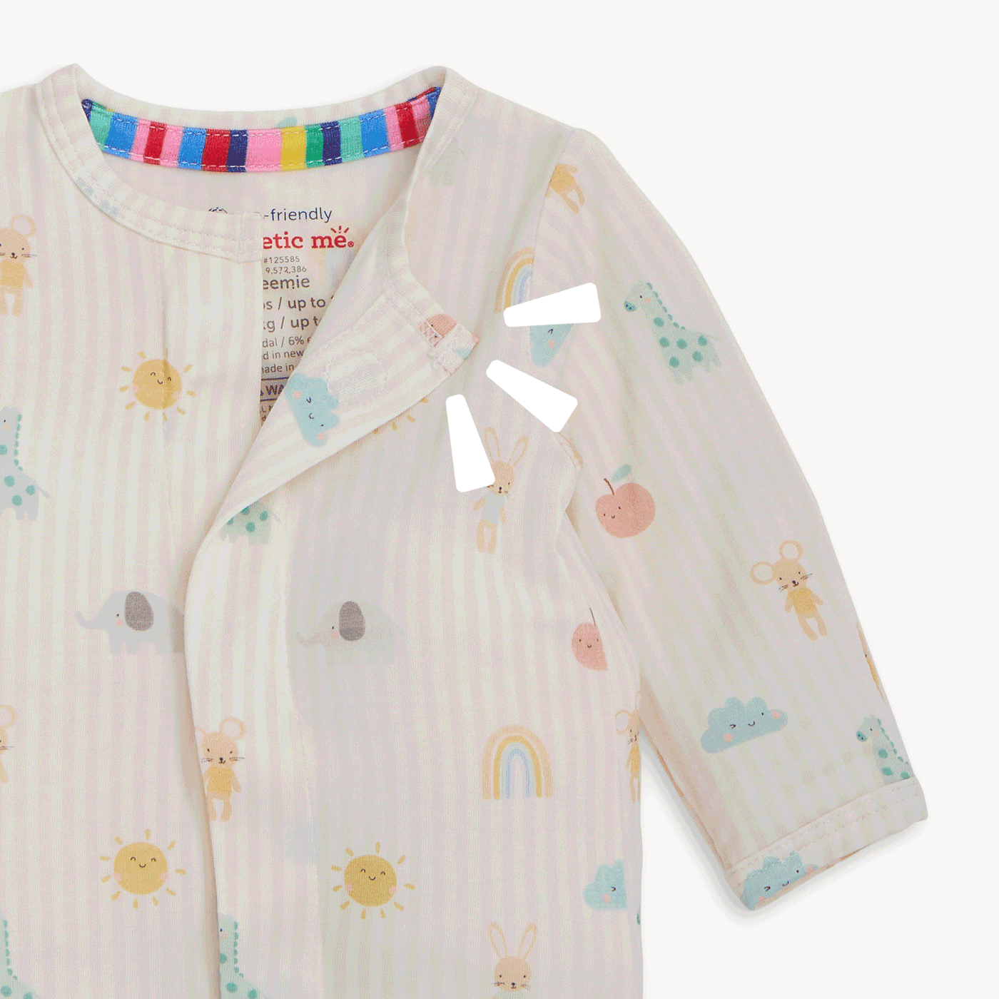Lullaby Sky Pink Magnetic Footie