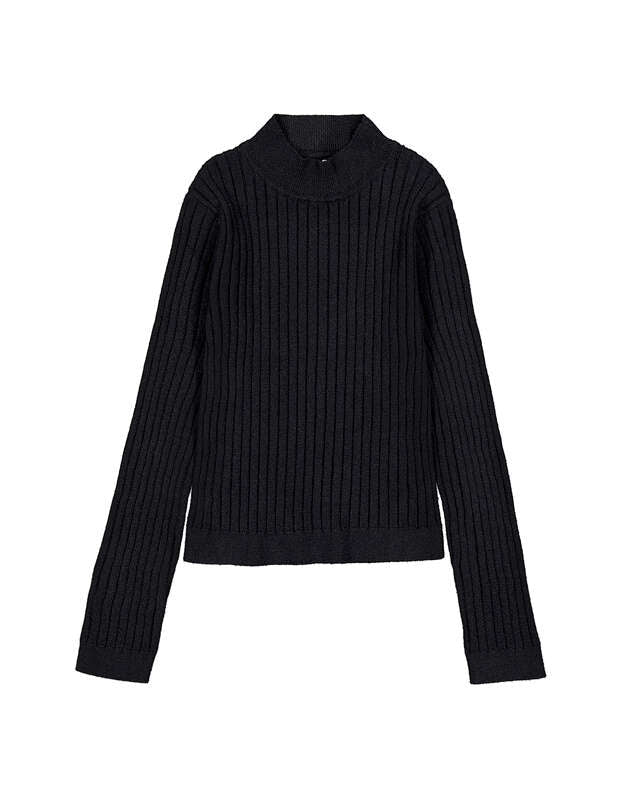 Knit Mockneck- Black